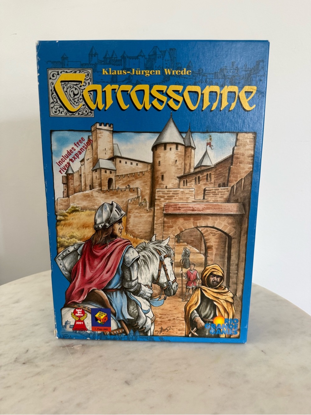 Carcassonne Board Game 2000 Edition Rio Grande Games COMPLETE w River Vintgage